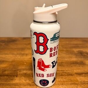 Boston Red Sox Insulated Water Bottle White (NEW) 34oz The Memory Company